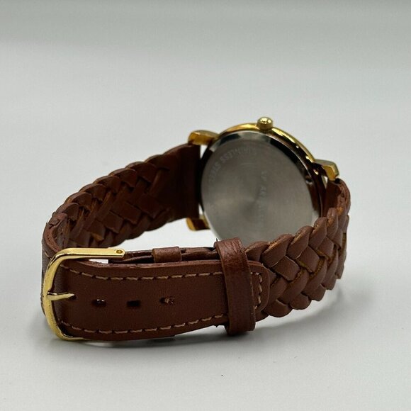 3/$30 Fowler Watch Women Gold Tone Purple Elephant Art Dial Braided Band - Picture 10 of 14